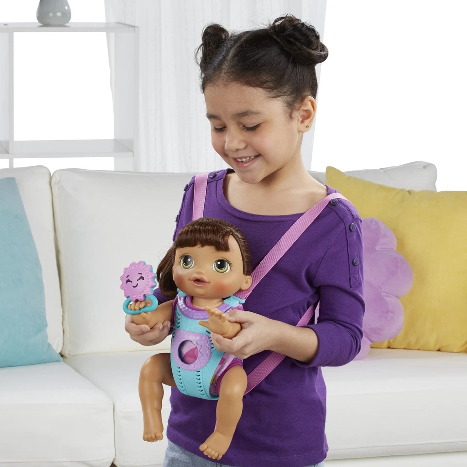 Baby Go Bye Bye Interactive Doll Set Crawls Talks Drinks Wets Diaper - Image 3 of 4