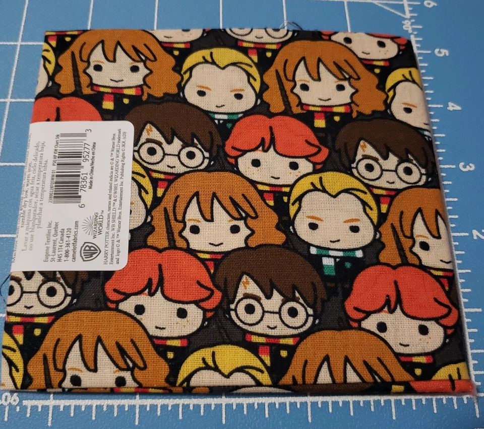 NIP Harry Potter Chibi Fat Quarter Eugene Textiles Harry Ron Hermione Draco - Image 4 of 4