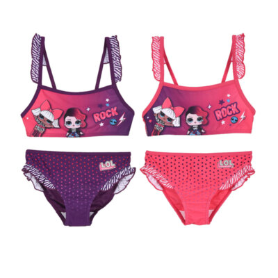 Mädchen LOL Surprise 2-teiliges Badeanzüge ''Rock'' Stars Bikini Set ET1917