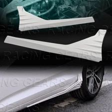 MP-STYLE 30.6" WHITE SIDE SKIRT ROCKER SPLITTERS WINGLET WINGS CANARD DIFFUSER