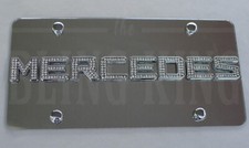 Mercedes Benz Chrome License Plate Tag W Swarovski Iced Out Crystal Emblems Mercedes Benz Chrome License Plate Tag W Swarovski Iced Out Crystal Emblems
