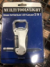 Multi Tools Light Opener Cutting Blade Led Flashlight 3 In 1 Stailess 