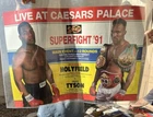 1991 Mike Tyson VS Evander Holyfield Fight Souvenir Poster by Ring Magazine RARE