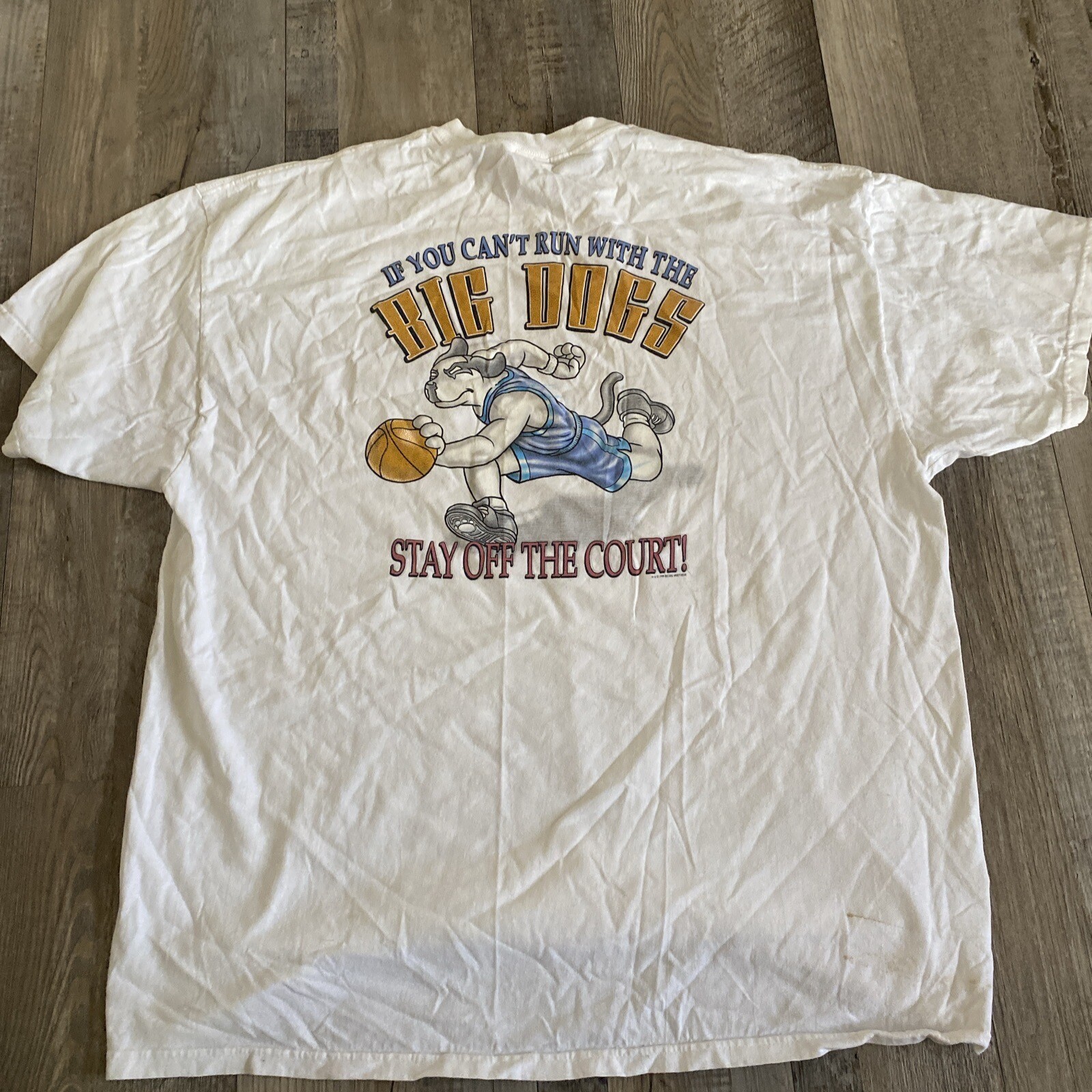 Big Dogs Mens XXL White Basketball T Shirt Stay Off The Court eBay