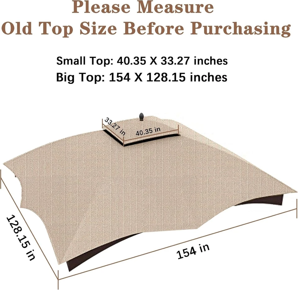 Tapa de repuesto para Carpa Lowe's Allen Roth 10X12 - Impermeable y Protección UV Foto 4 de 4