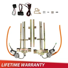 Car Street Hot Rat Rod Flat Glass Power Window Kit 2 Door Kit NEW USA 1PAIR
