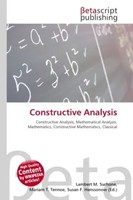 Lambert M. Surhone (U. A.) | Constructive Analysis | Taschenbuch | Englisch