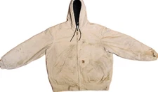 CARHARTT J130 SDL Jacket Mens XL Reg Quilted Lined Full Zip Brown Vintage Hooded