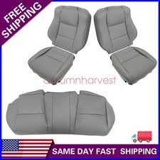 For 2004-2008 Acura Tl Front Rear Bench Perforated Leather Seat Cover Gray