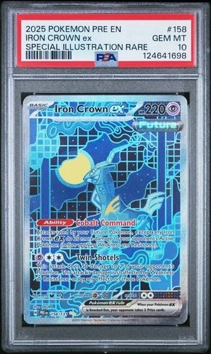 Pokemon PSA 10 Prismatic Evolutions Iron Crown ex SIR #158