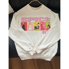 Hollister Cream  Pink retro 90s Graphic Spice Crewneck size XXS Oversize
