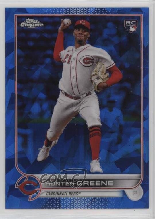 2022 Topps Chrome Update Sapphire Edition Hunter Greene #US160 0q37