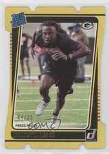 2021 Panini Donruss Rated Rookie Press Proof Gold Die-Cut 4/25 Eric Stokes fm0
