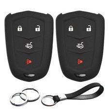 2pcs Compatible with Cadillac ATS CTS XTS CT6 HYQ2AB Smart 4 Button Black Key...