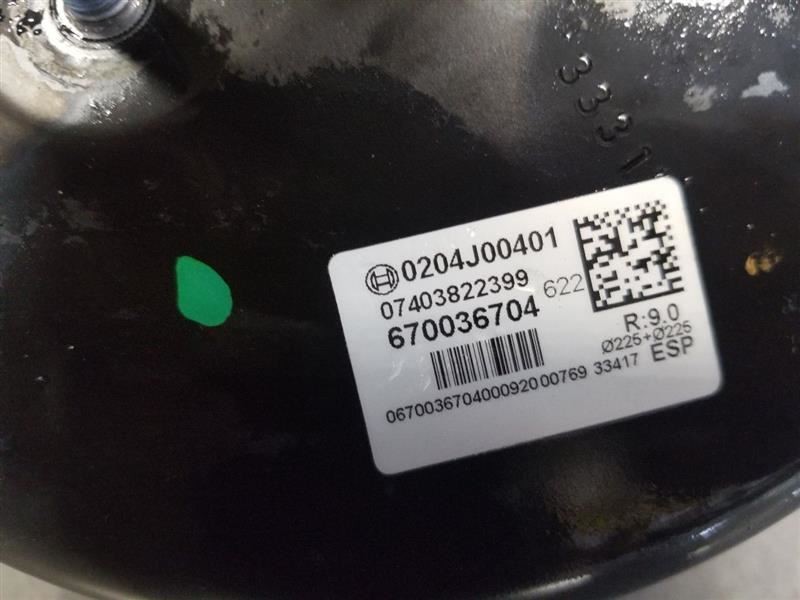 19 2019 MASERATI LEVANTE OEM POWER BRAKE BOOSTER 670036704