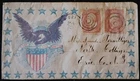 65 Civil War Patriotic - A Beautiful Allover Eagle & Shield w/Border Blue Stars