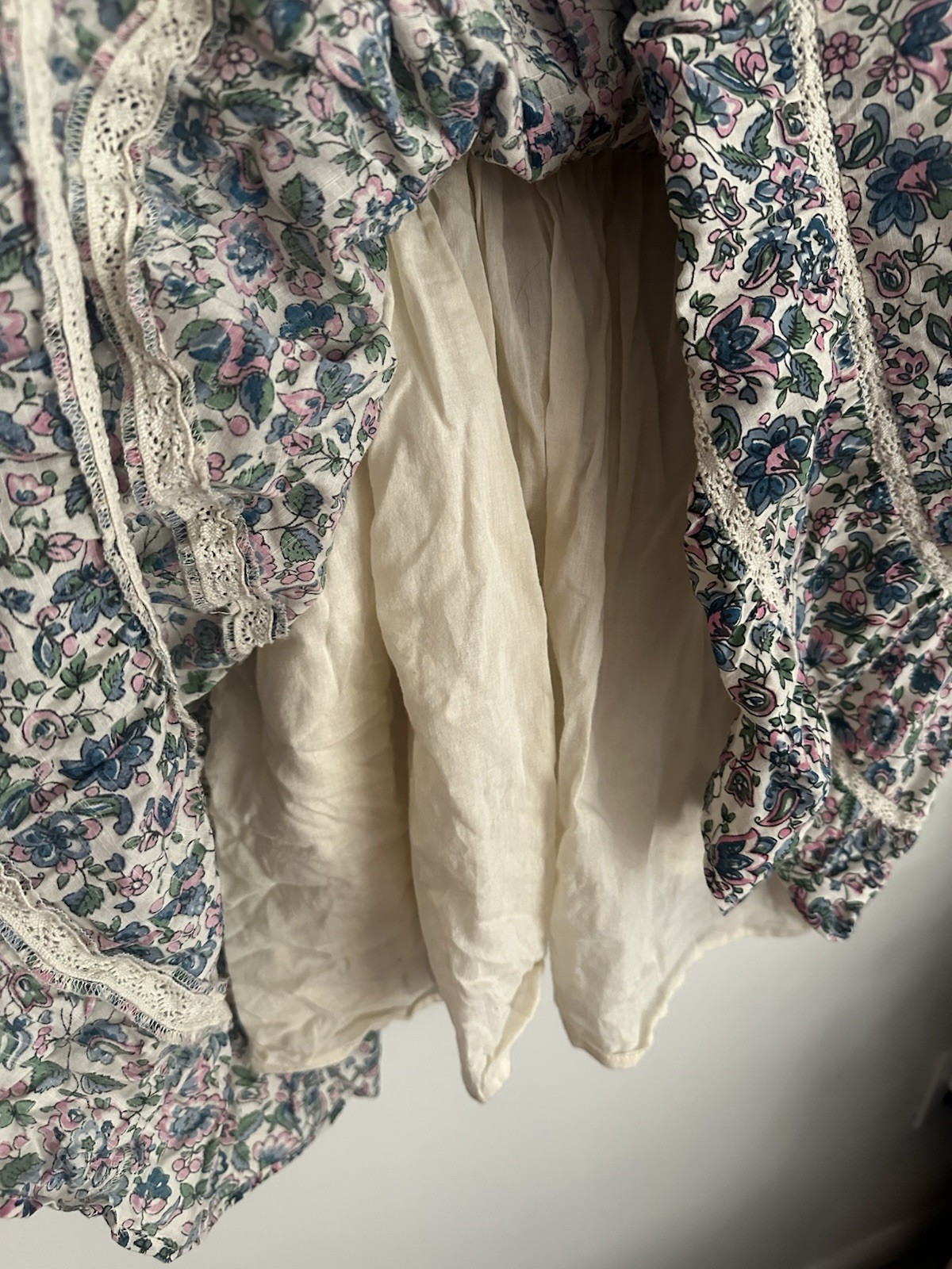 LoveShackFancy Floral Ditsy Ruffle Multi Mini Dress Women’s Size Small EUC Rare image 6