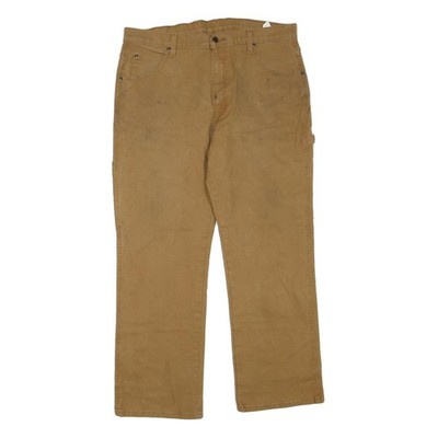 DICKIES Herren Regular Fit Straight Beige Baumwollmischung Zip Jeans W36 L30