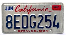 AUTHENTIQUE PLAQUE DE VOITURE AMERICAINE- CALIFORNIE - VINTAGE
