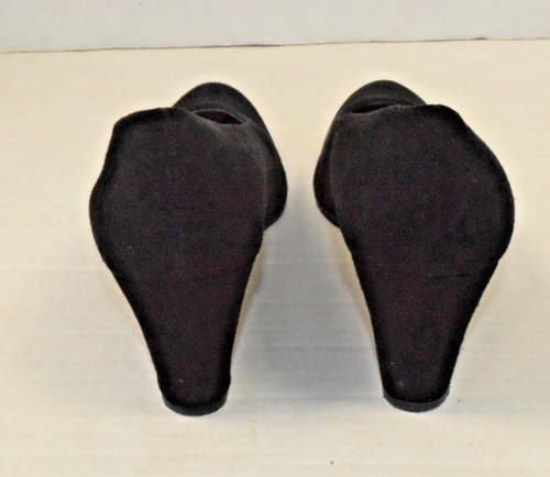Vintage Wedge Heel Shoes Size 8 Stuart Weitzman 90s Black Velvet Made Spain - Picture 5 of 7