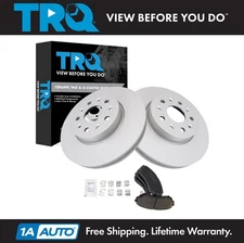 TRQ Brake Pad & Rotor Kit Ceramic Premium G-Coated Fits