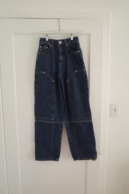 ALIGNE Carpenter Jeans Size 24 barrel leg wide leg dark denim 00 New NWT