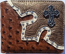 Cross Men Wallet Western Bifold Check Book W0041-55 brown