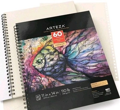 2-Pack 11x14 Inches 60 Sheets Mixed Media Sketchbook 110 lb Acid-Free
