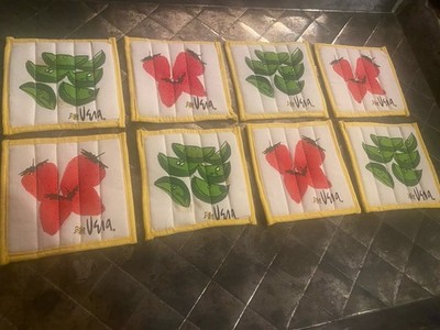         8 VERA   Neumann FRUITS Reversible Coasters, 4.5''         