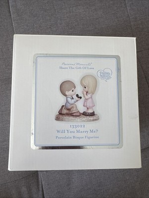 Precious Moments Porcelain Bisque Figurine Will You Marry Me? (#133022)