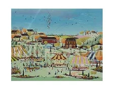 Nicky Watanabe Country Fair - Americana Artist's Proof Hand Pulled Serigraph