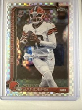 Shedeur Sanders 2025 Topps Chrome Rookie Xfractor Parallel