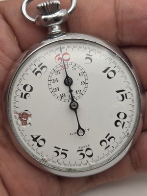 Vintage Gallet Jules Racine Swiss 7 Jewel Stop Watch - For Parts/Not Working