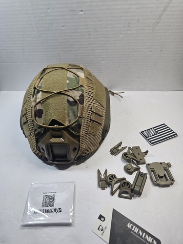 ACTIONUNION Airsoft Helmet Set PJ Type Tactical Paintball HelmetCamo