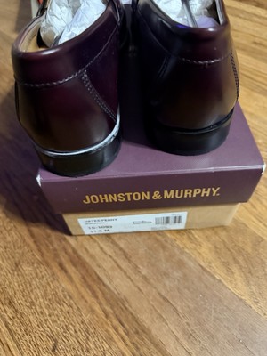 Johnston & Murphy Mens Burgundy Leather Penny Loafers 15-1873 Handcrafted 8 M JOHNSTON & MURPHY Men main image 4