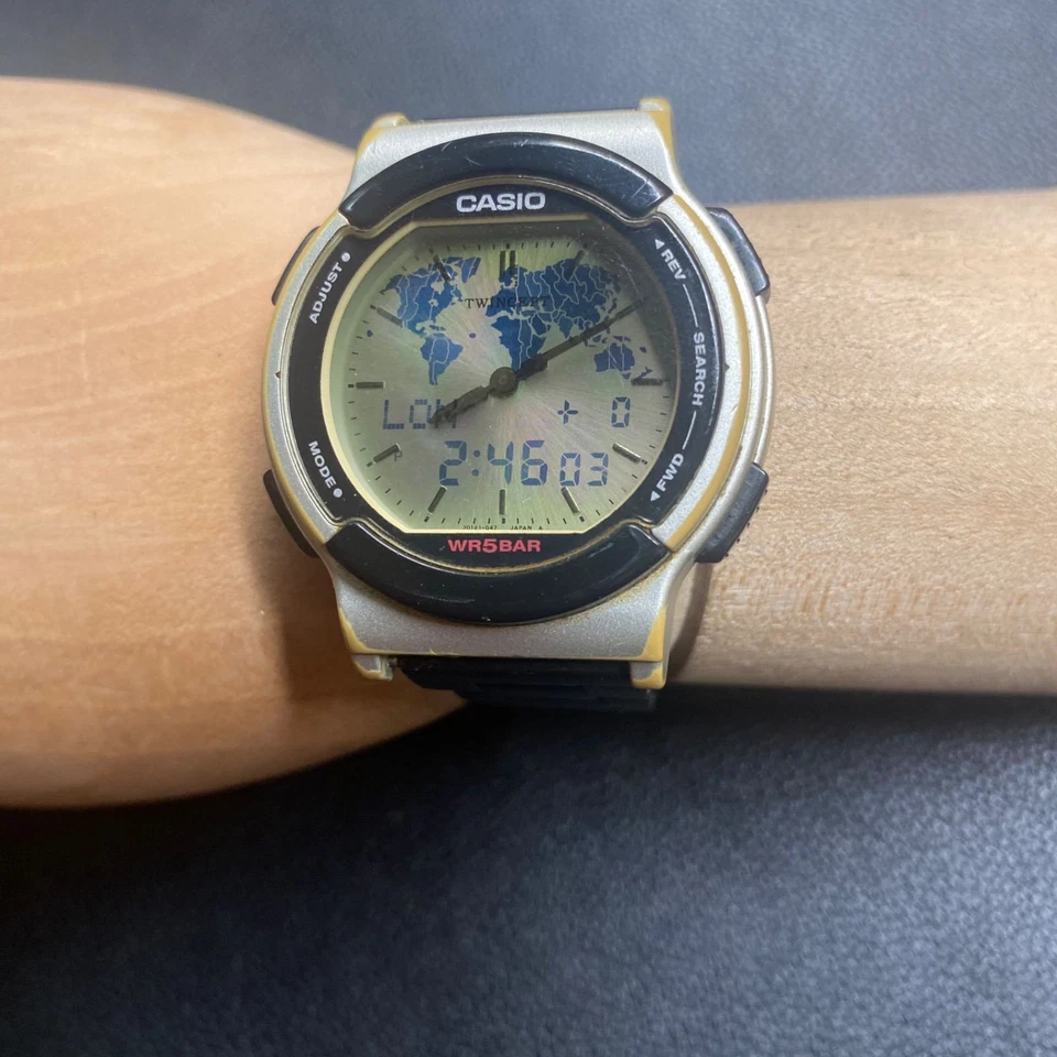 Working / Casio ABX-53 Twincept Data Bank World Time Mens Watch - Image 4 of 4