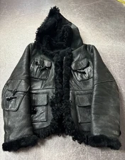 If Was Six Nine Tornado Mart! PLAYBOI CARTI AVANT GARDE REAL FUR LEATHER JACKET