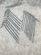 18 Pack Heavy Duty Metal Galvanized Steel 7 Inch Tent Stakes Camping/Inflatables