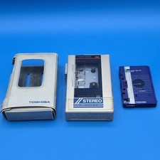 TOSHIBA KT-S3 Stereo Cassette Player FM tuner RP-S2 WORKS /w Case READ.