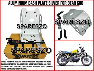 ALUMINIUM BASH PLATE SILBER PASSEND FÜR ROYAL ENFIELD BEAR 650