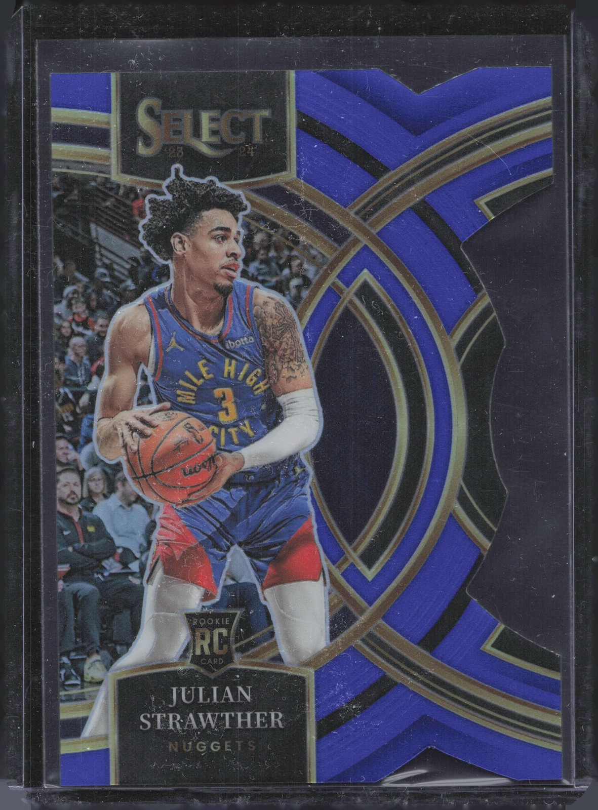 2023-24 Panini Select #101 Julian Strawther Blue Prizms Die Cut #/249