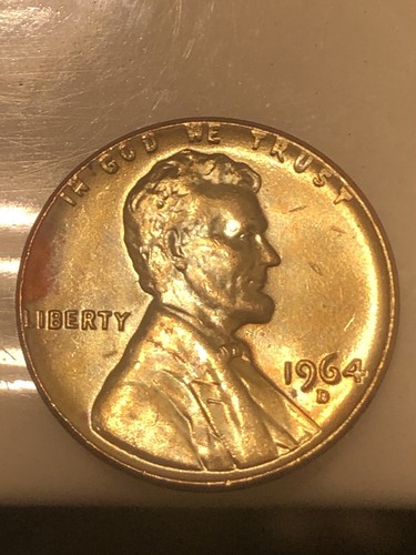 1964 D Lincoln Cent Penny rainbow toned  - Picture 4 of 4