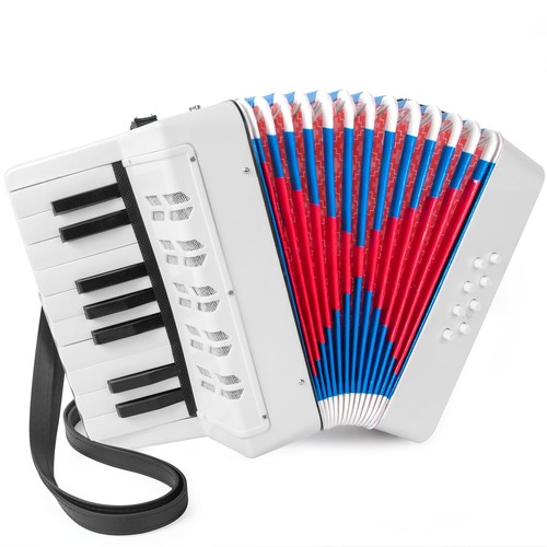 Accordion 17 Keys Piano Accordion for Kids 8 Bass with Straps for Beginners