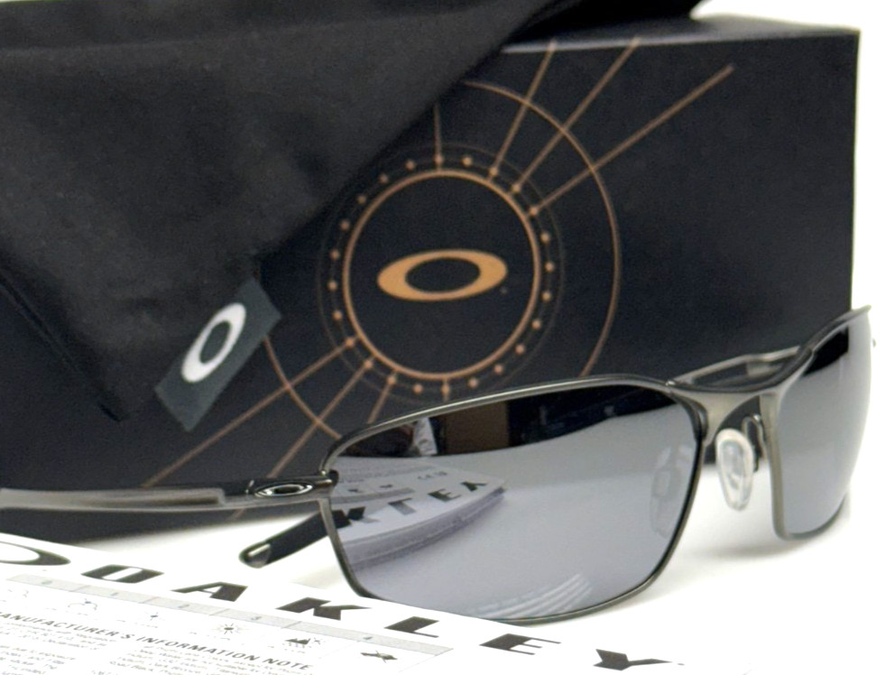 New Oakley WHISKER 4141-0160 Sunglasses Satin Carbon w/ Prizm Black iridium image 2