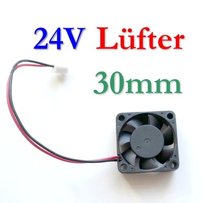24V Lüfter Fan 30mm x 30mm x 10mm 30x30x10 100mA 0,1A 2Pin 3D Drucker mini NEU