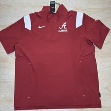 NEW Alabama Crimson Tide Nike Coach Short Sleeve Quarter-Zip Jacket XL
