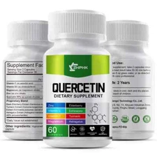 Quercetin Capsules 1000mg with Vitamin D3 5000IU 9 in 1 Natural Healthy Immune