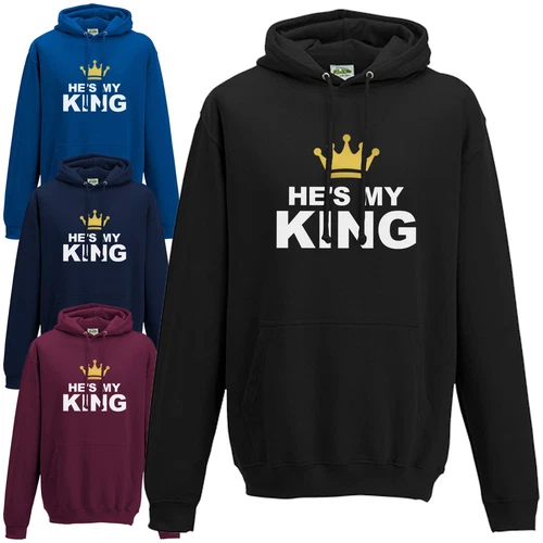 He's My King Hoodie - His & Hers Cute Relationship Queen Gift Unisex Hoody Top