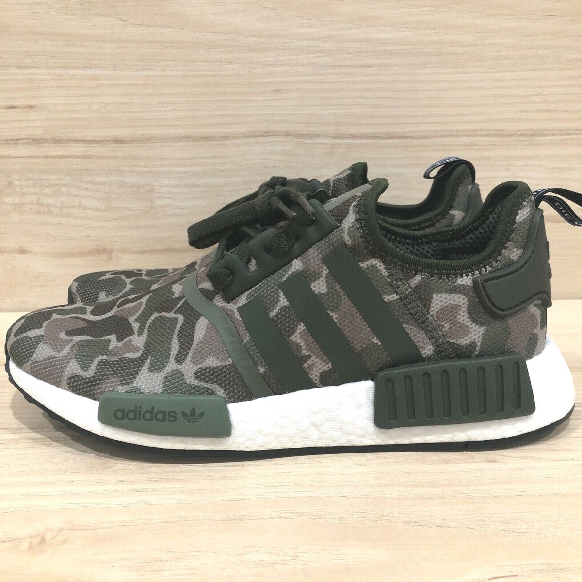 adidas gazelle silver green womens Adidas NMD_R1 "Grey Camo"  Beater Sneaker