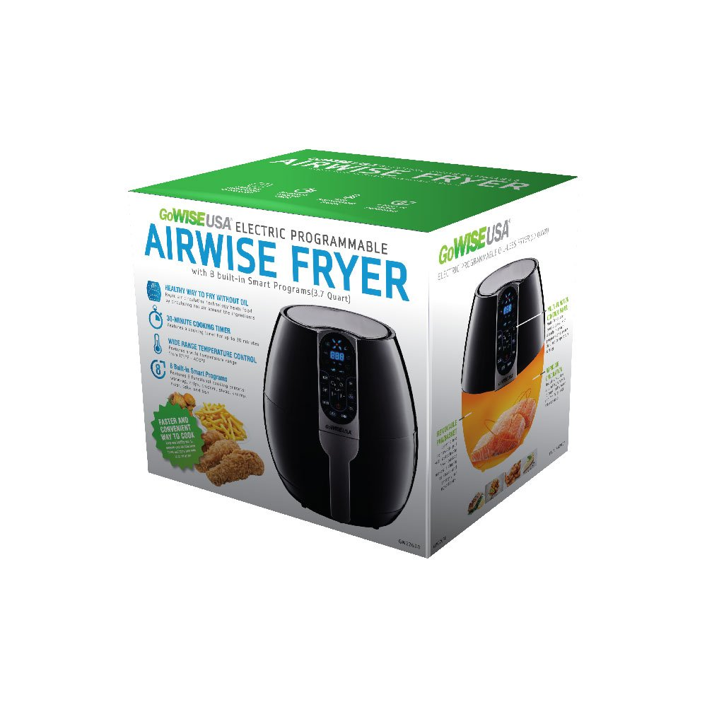 GoWISE USA Programmable Air Fryer with Cook Presets